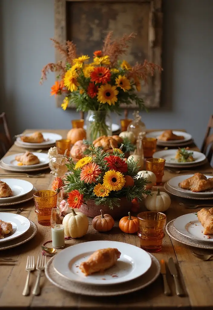 15 Genius Thanksgiving Table Decor Ideas You Can Steal From Fall Weddings - 10. Floral Arrangements
