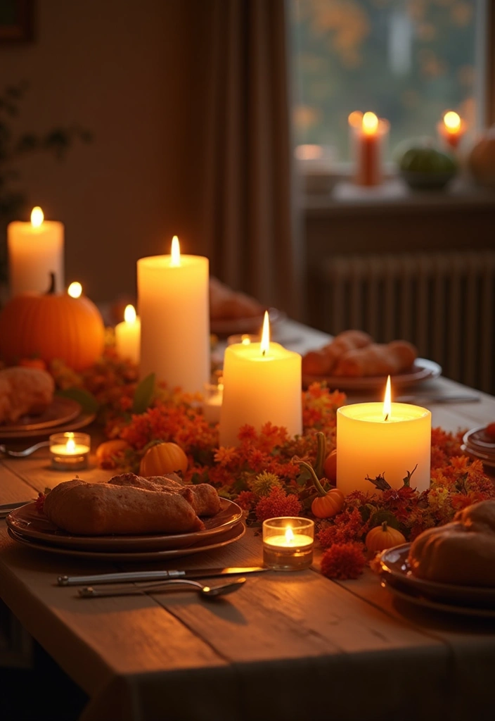 15 Genius Thanksgiving Table Decor Ideas You Can Steal From Fall Weddings - 7. Candle Light Magic