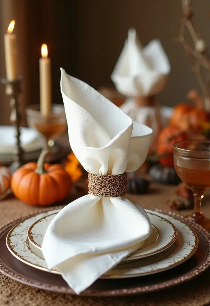 15 Genius Thanksgiving Table Decor Ideas You Can Steal From Fall Weddings - 9. Elegant Napkin Displays