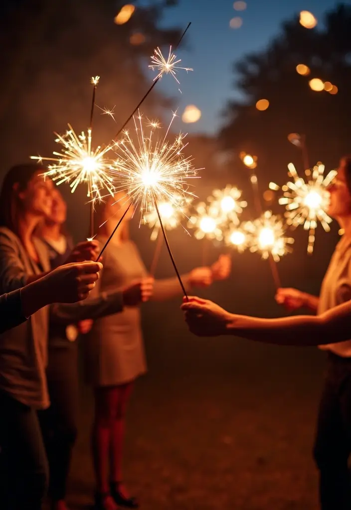 26 New Year's Eve Party Ideas That Will Make You the Host of the Year! (You Won't Believe #5!) - 12. Sparkler Send-Off