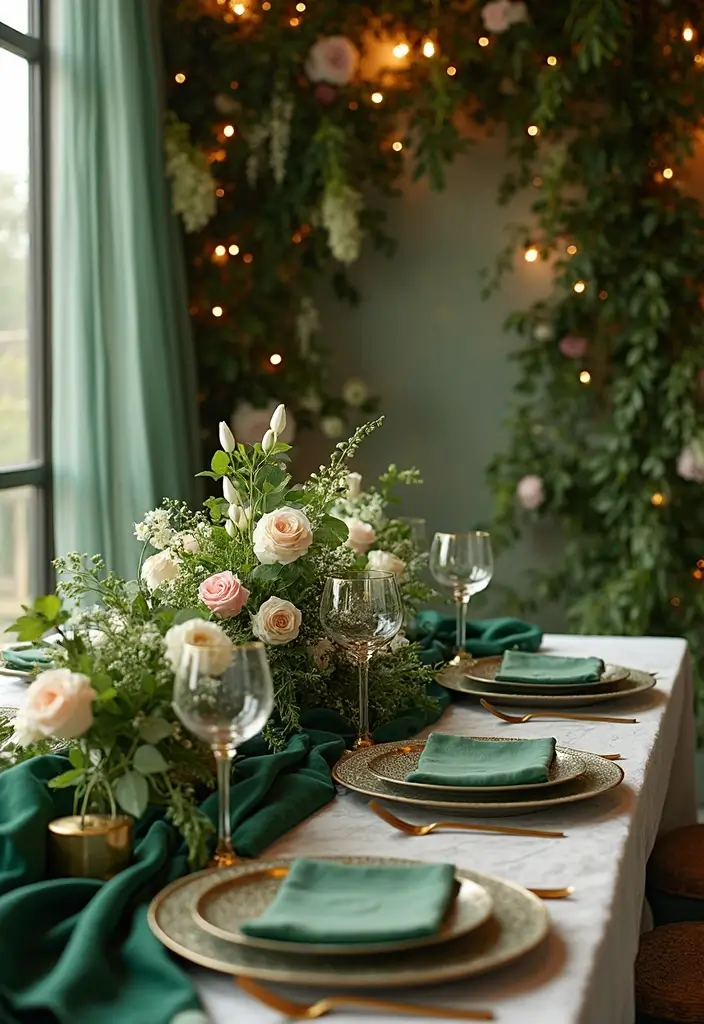 32 Gorgeous Fall Wedding Colors for Your Special Day! - 27. Green and Gold