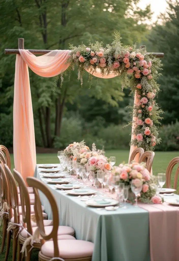 32 Gorgeous Fall Wedding Colors for Your Special Day! - 5. Peach and Sage