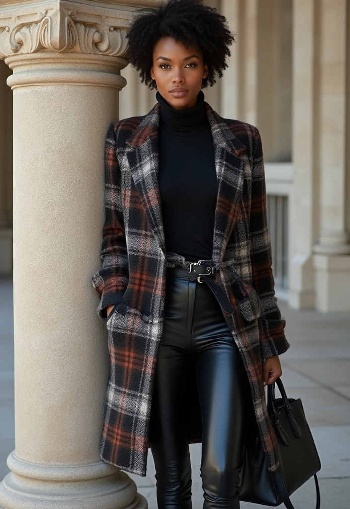40 Stylish Outfits for Black Women This Fall That You’ll Absolutely Love! - 10. The Power of Plaid