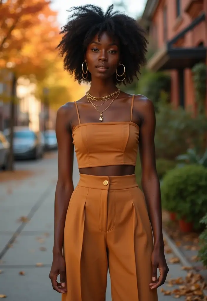 40 Stylish Outfits for Black Women This Fall That You’ll Absolutely Love! - 11. Culottes with Fitted Tops