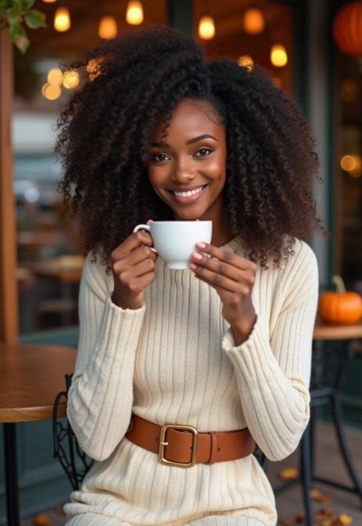 40 Stylish Outfits for Black Women This Fall That You’ll Absolutely Love! - 4. Effortless Knit Glam