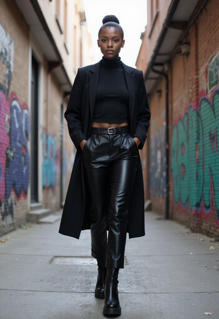 40 Stylish Outfits for Black Women This Fall That You’ll Absolutely Love! - 5. Urban Monochrome