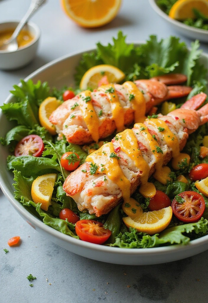 15 Irresistible Lobster Tail Recipes That Will Make You the Star Chef! - 10. Lobster Tail Salad with Citrus Vinaigrette
