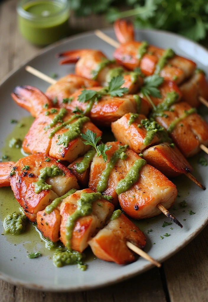 15 Irresistible Lobster Tail Recipes That Will Make You the Star Chef! - 12. Lobster Tail Skewers with Chimichurri