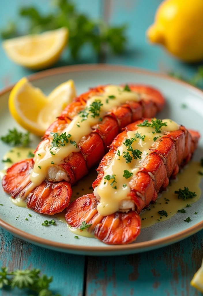 15 Irresistible Lobster Tail Recipes That Will Make You the Star Chef! - 4. Lobster Tails with Lemon Herb Sauce
