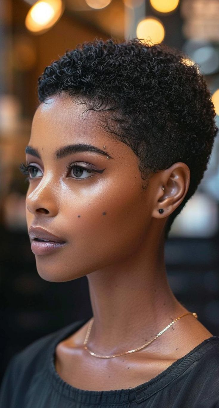 20 Stunning Natural Hair Cuts for Black Women That Will Turn Heads! - Elegant Tapered Cut
