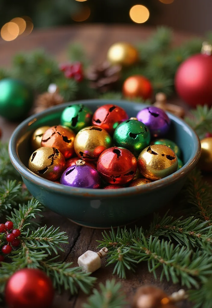 50 Stunning Christmas Centerpiece Ideas You Can Create This Holiday Season! - 13. Joyful Jingle Bell Centerpiece
