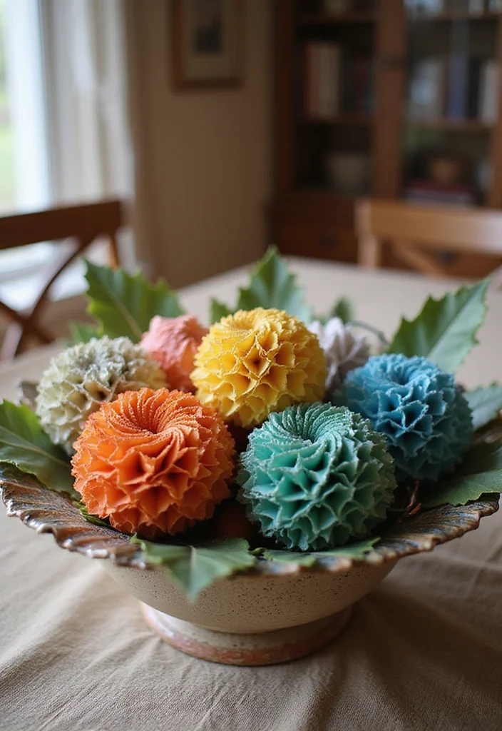 50 Stunning Christmas Centerpiece Ideas You Can Create This Holiday Season! - 25. Handmade Paper Decorations