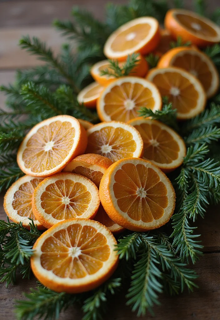 50 Stunning Christmas Centerpiece Ideas You Can Create This Holiday Season! - 28. DIY Dried Orange Slices