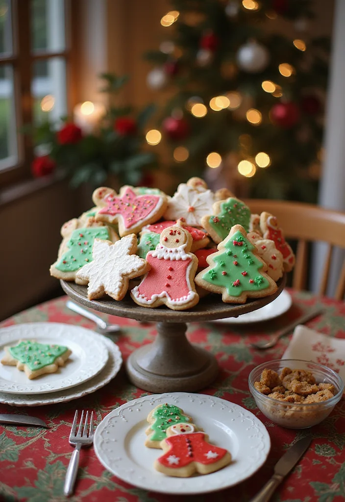 50 Stunning Christmas Centerpiece Ideas You Can Create This Holiday Season! - 34. Holiday Cookie Centerpiece
