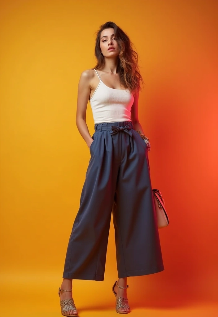 Unleash Your Inner Fashionista with These 35 Glam Christmas Work Party Outfit Ideas! - 23. Trendy Culottes