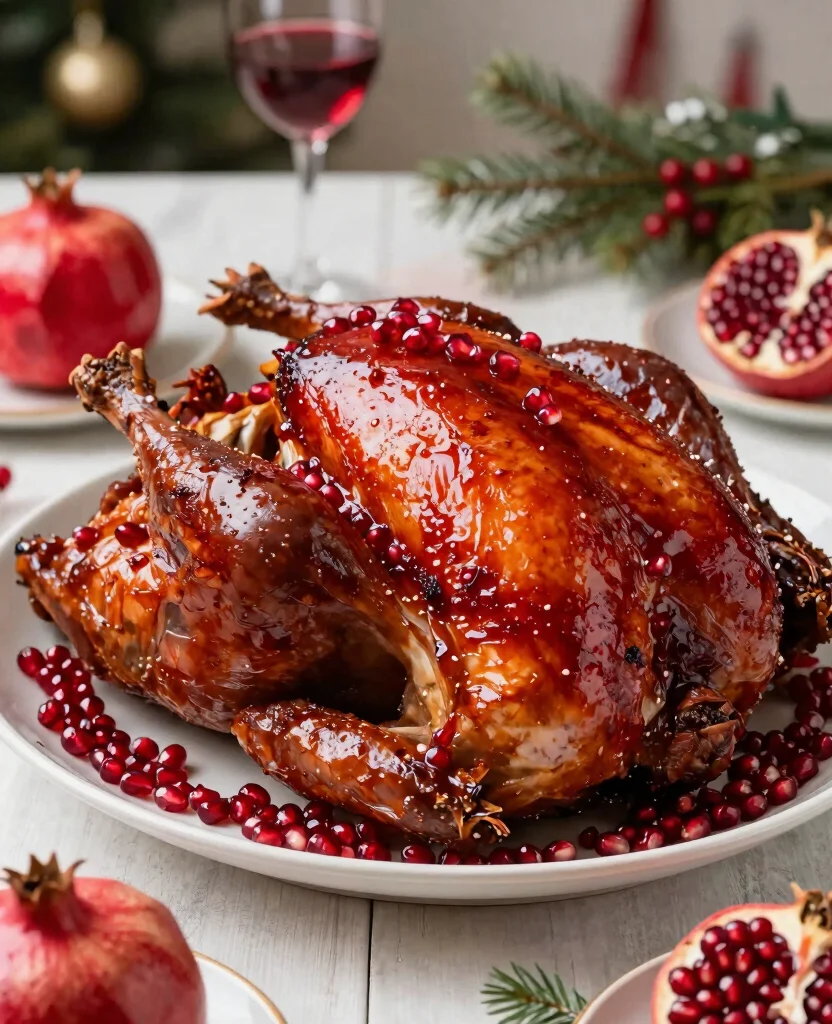11 Mouth-Watering Christmas Turkey Recipes That Will Steal the Show! - 6. Pomegranate-Glazed Turkey
