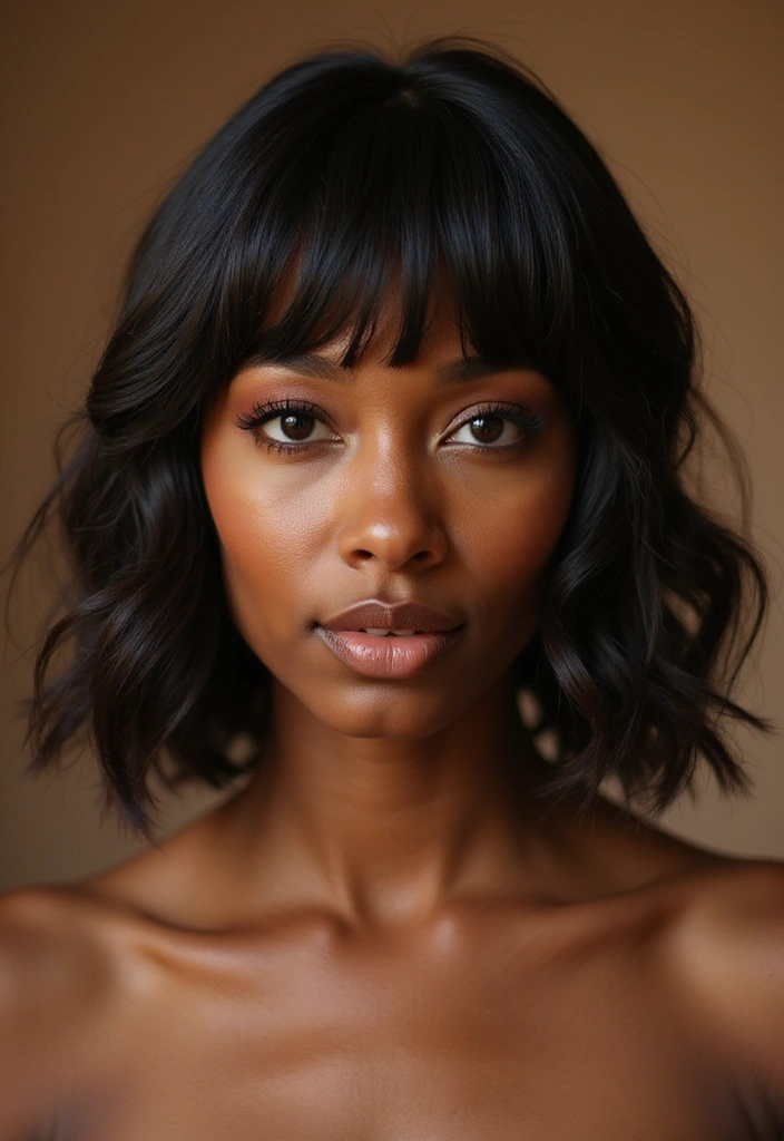 15 Stunning Haircuts with Bangs for Black Women That Will Change Your Look Instantly! - 10. Feathered Bangs with a Long Lob