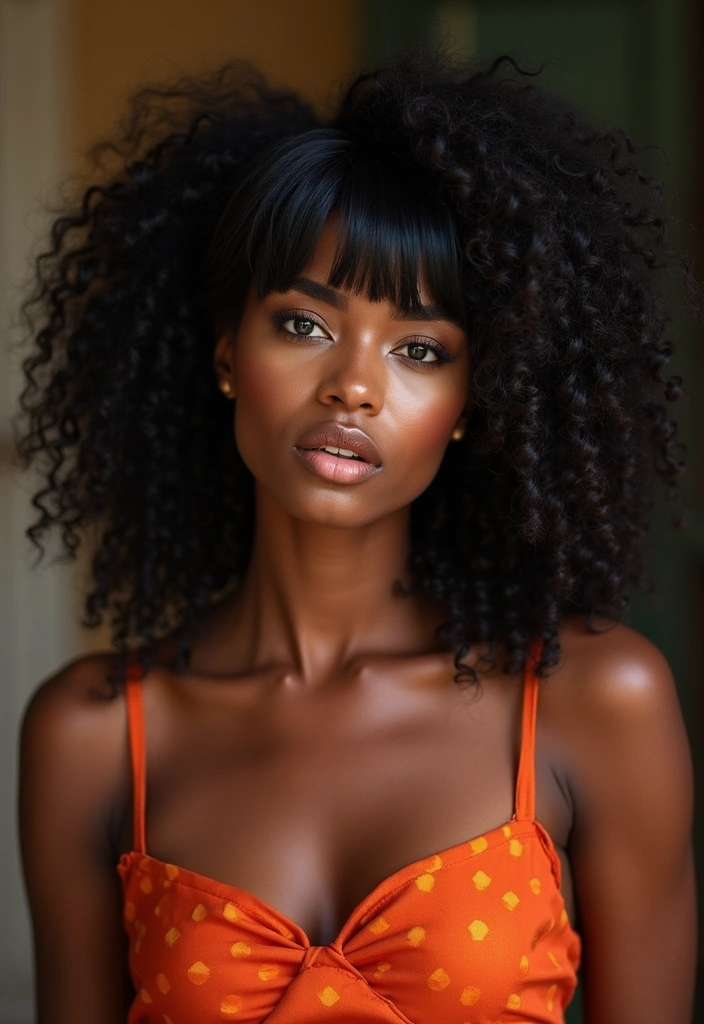 15 Stunning Haircuts with Bangs for Black Women That Will Change Your Look Instantly! - 15. The Soft Power Statement
