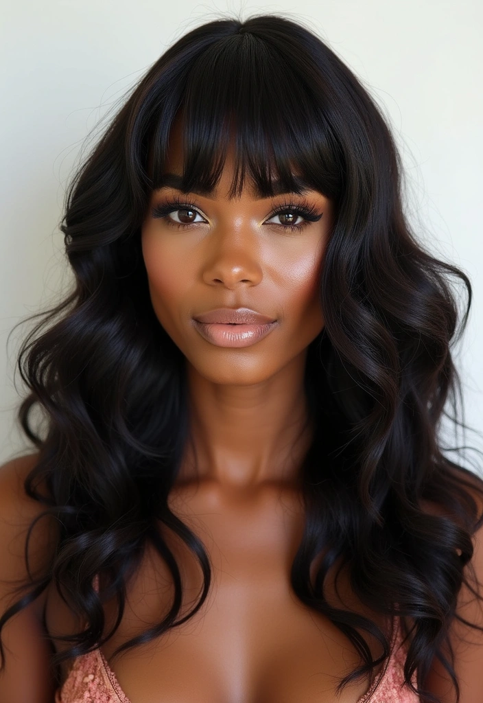 15 Stunning Haircuts with Bangs for Black Women That Will Change Your Look Instantly! - 2. Side-Swept Bangs with Long Layers