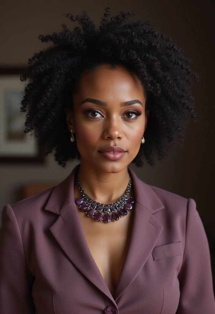15 Stunning Haircuts with Bangs for Black Women That Will Change Your Look Instantly! - 6. The Boss in Blush