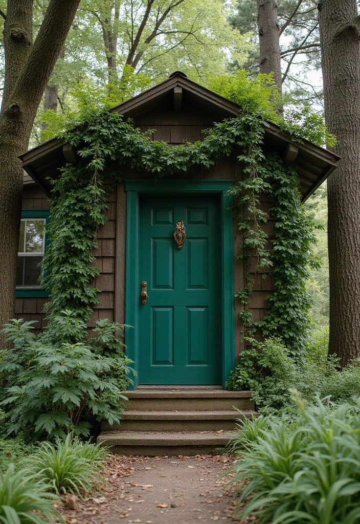 17 Eye-Catching Door Colors That Will Make Your Neighbors Green with Envy! - 6. Forest Green: Nature’s Embrace