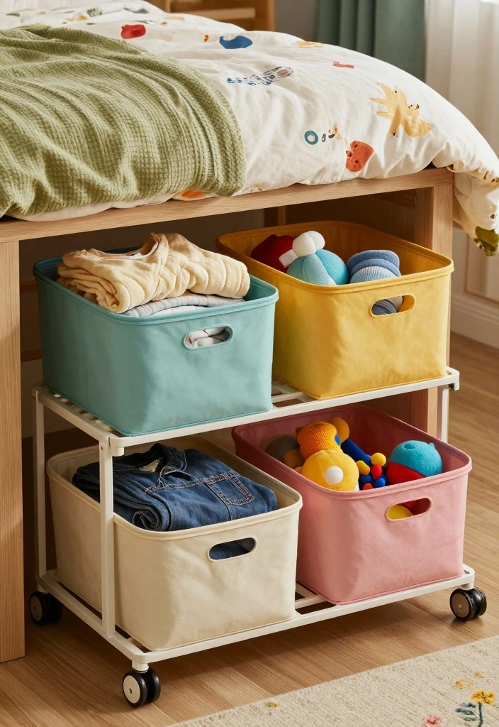 19 Kids Closet Organization Tricks That'll Make You the Ultimate Parent! - 5. Under-Bed Storage Solutions 1