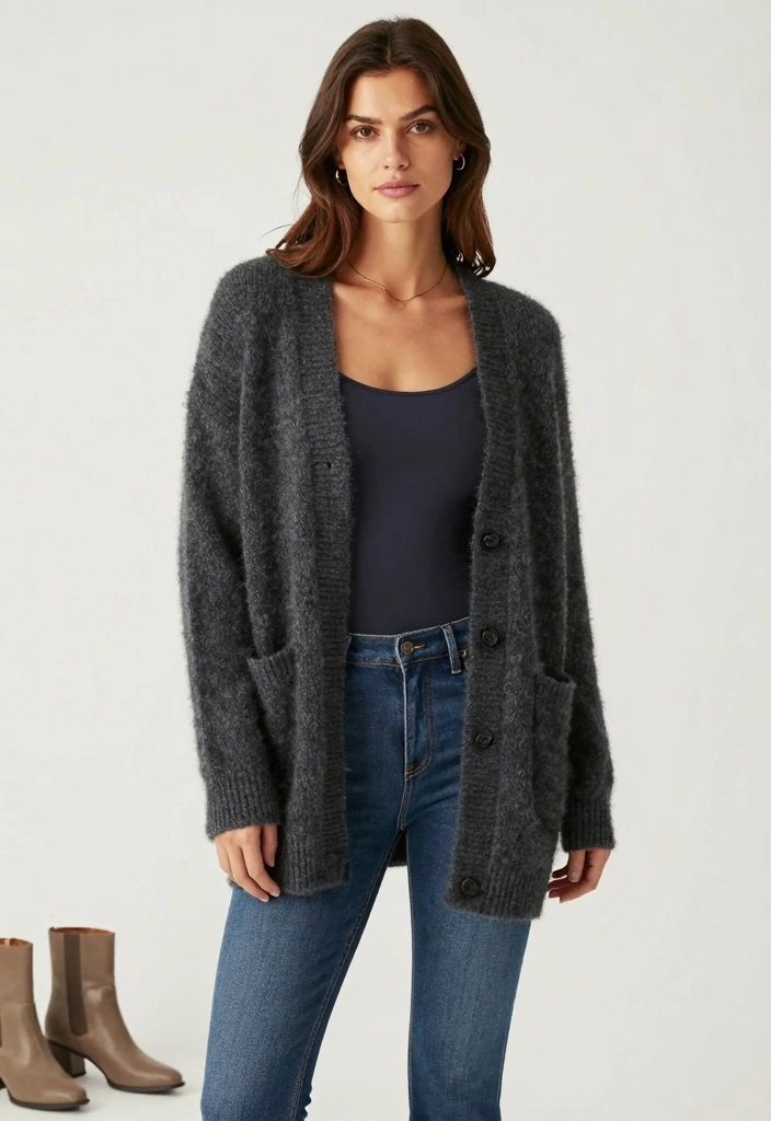 20 Date Night Outfit Ideas for Valentine's Day That Will Make You Look Irresistible! - 10. Cozy Cardigan with a Stylish Top 1