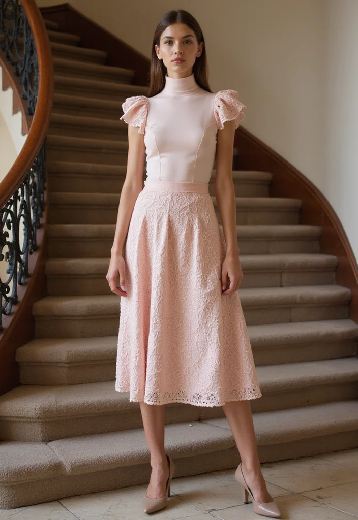 20 Date Night Outfit Ideas for Valentine's Day That Will Make You Look Irresistible! - 15. Classy Turtleneck and Midi Skirt 1