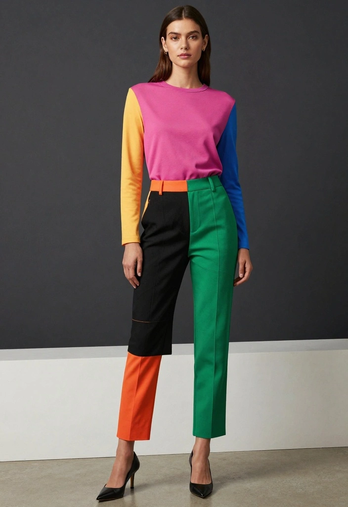 20 Date Night Outfit Ideas for Valentine's Day That Will Make You Look Irresistible! - 20. Trendy Color Block Outfit 1