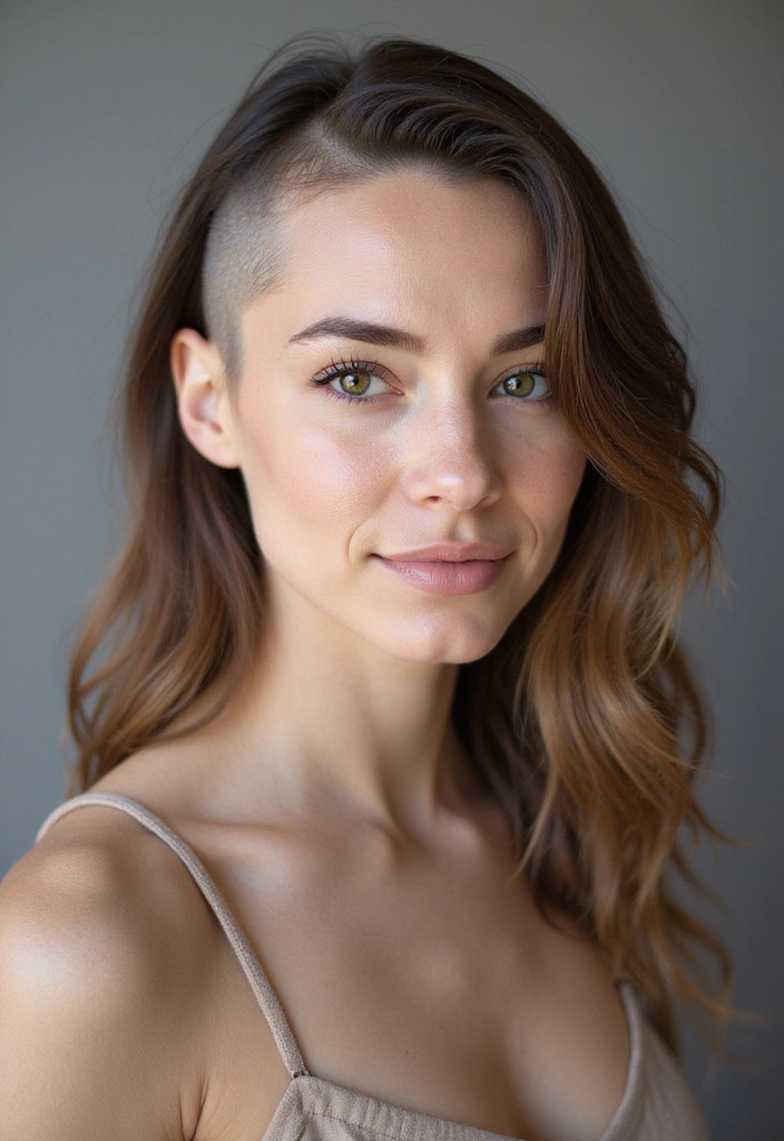 20 Inspiring Women’s Shaved Hairstyles That Will Make You Ditch the Long Locks! - 6. Half Shaved Head