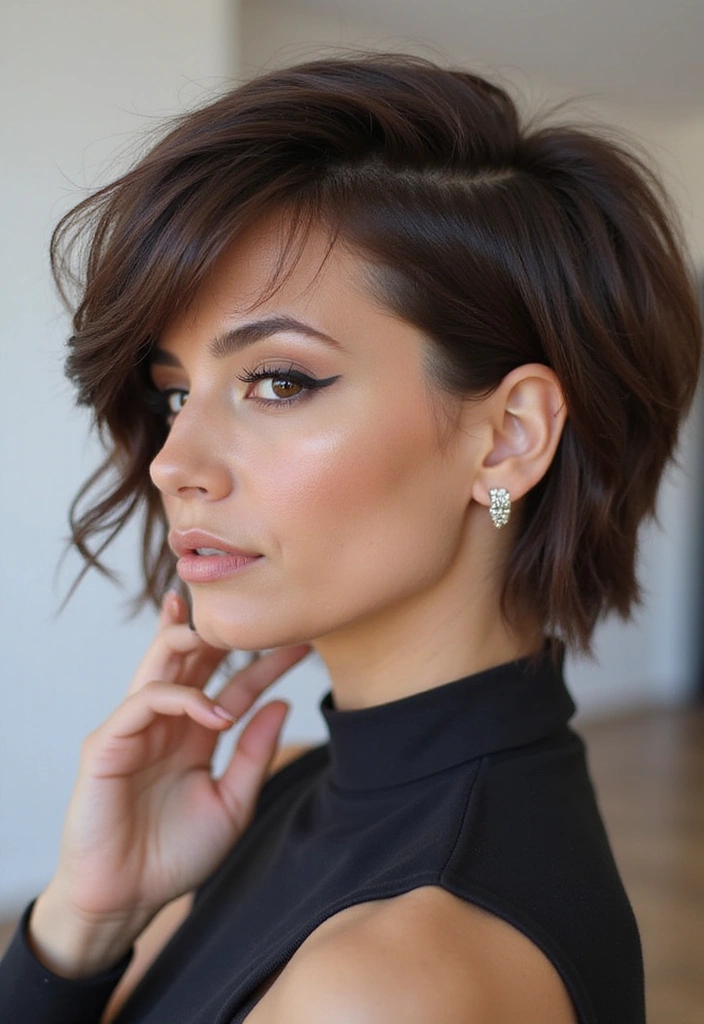 20 Inspiring Women’s Shaved Hairstyles That Will Make You Ditch the Long Locks! - 9. Side Shaved Bangs