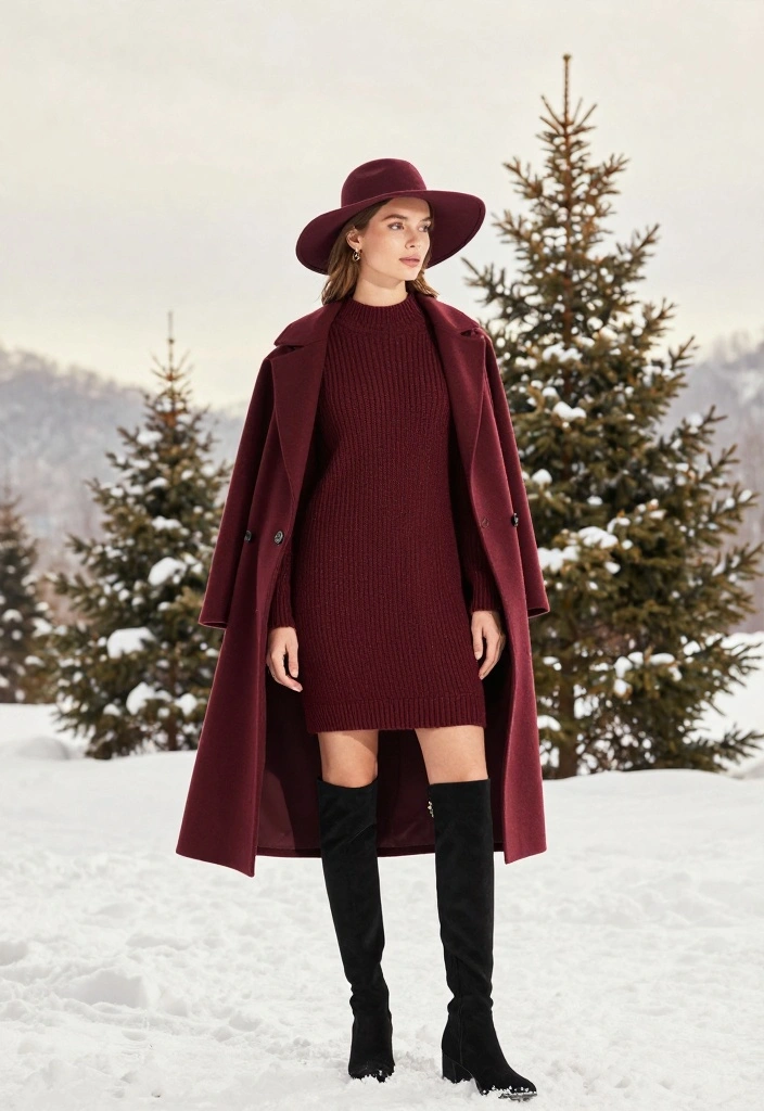 21 Sizzling Winter Date Night Outfit Ideas That Will Steal the Show (Check Out #3!) - 1. Cozy Chic with a Knit Sweater Dress 1