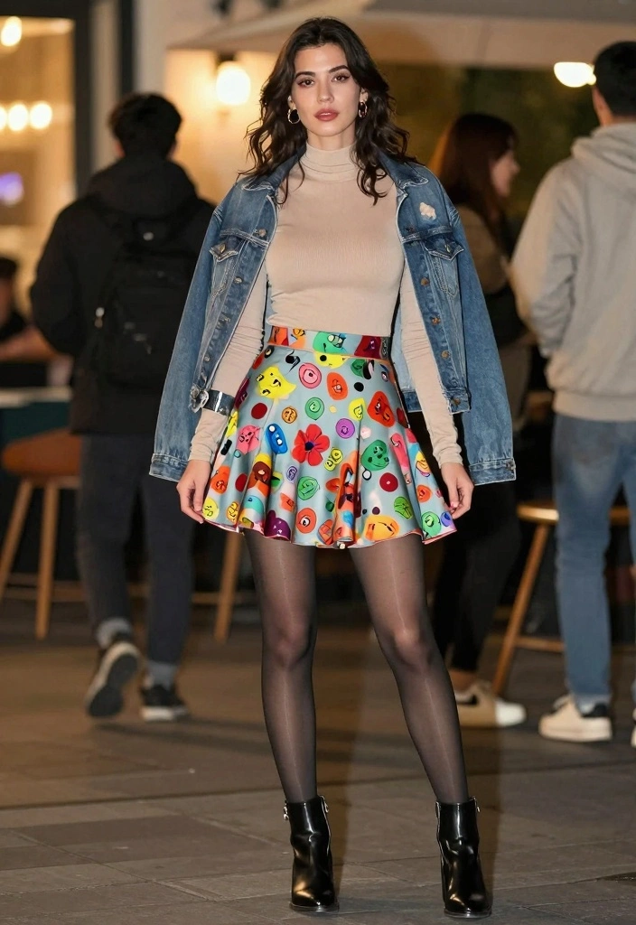 21 Sizzling Winter Date Night Outfit Ideas That Will Steal the Show (Check Out #3!) - 15. Fun and Flirty with a Skater Skirt 1
