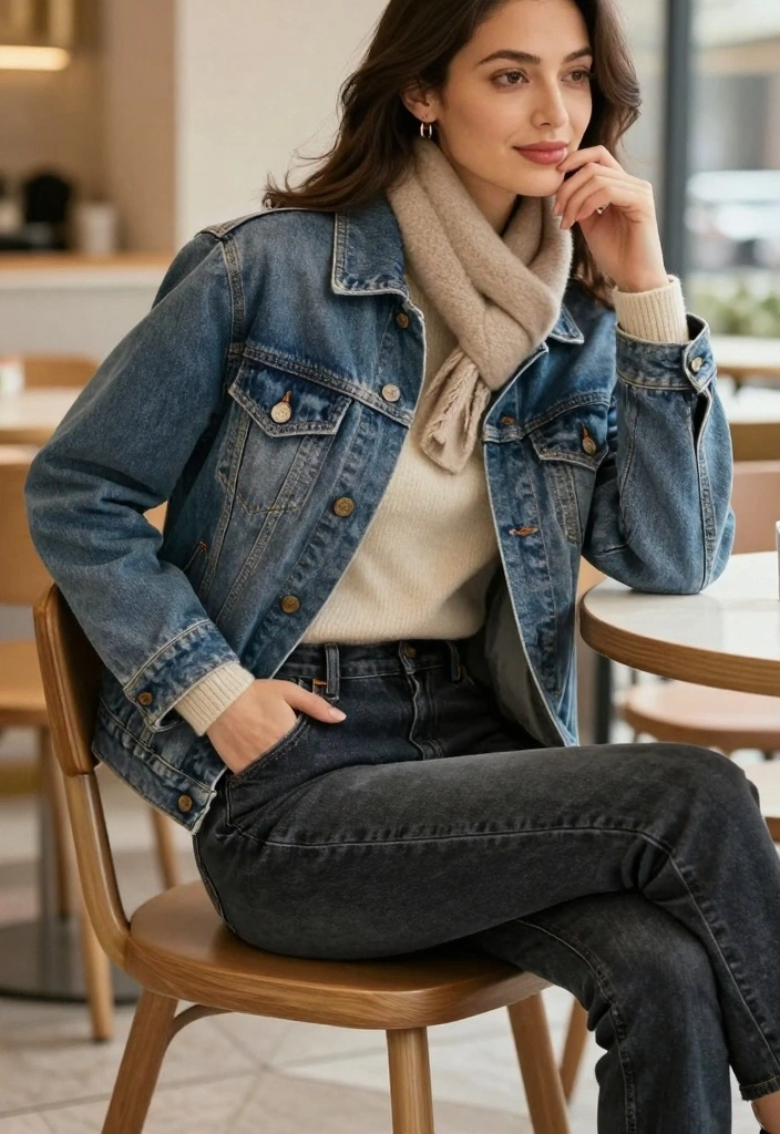 21 Sizzling Winter Date Night Outfit Ideas That Will Steal the Show (Check Out #3!) - 17. All About Denim with a Stylish Jacket 1