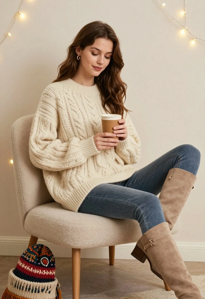 21 Sizzling Winter Date Night Outfit Ideas That Will Steal the Show (Check Out #3!) - 5. The Ultimate Comfort with Oversized Sweaters 1