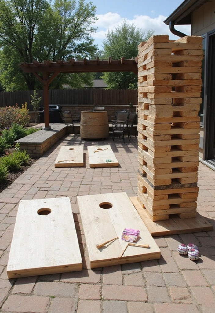 22 Beautiful Patio Decor Ideas That Will Make You the Envy of the Neighborhood! - 17. Outdoor Gaming Area