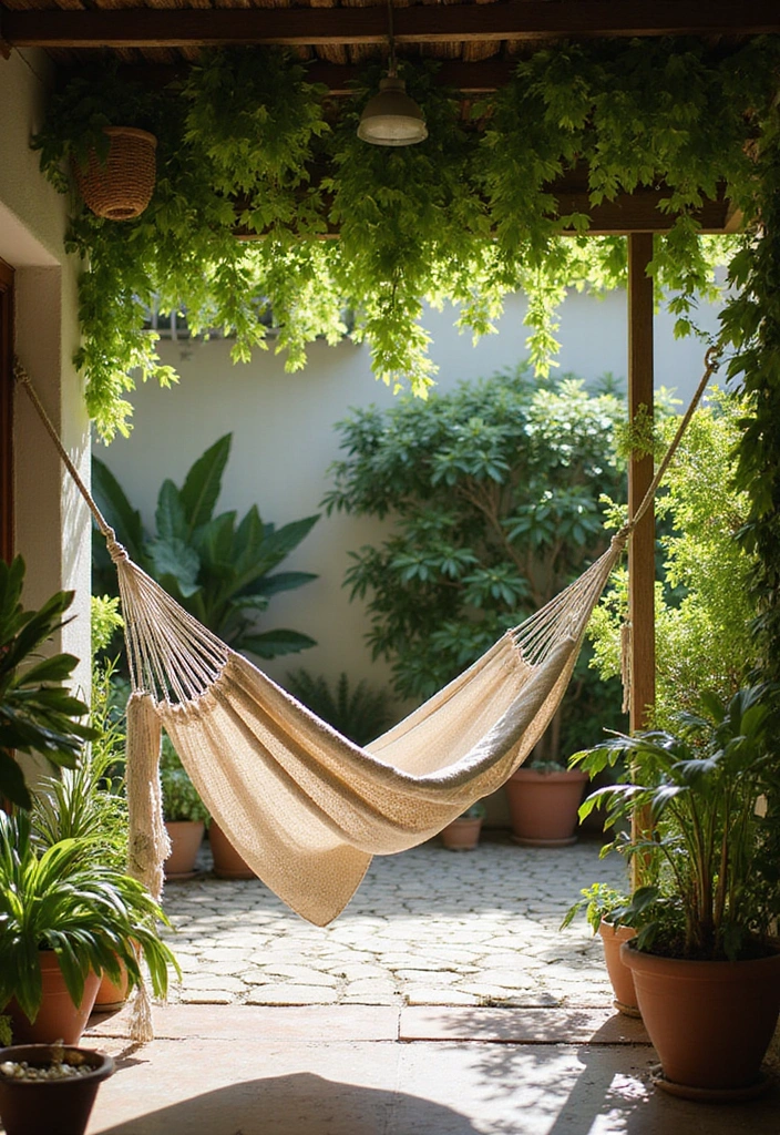 22 Beautiful Patio Decor Ideas That Will Make You the Envy of the Neighborhood! - 3. Relaxing Hammocks