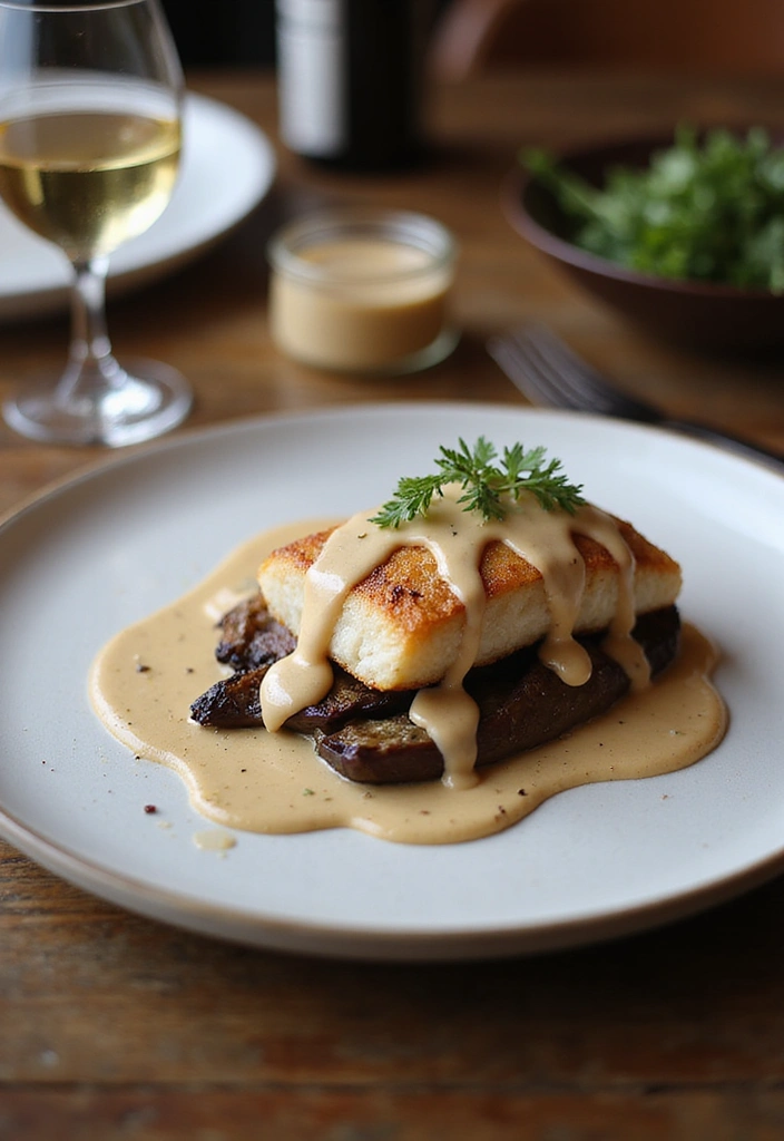 22 Tasty Pan Seared Mediterranean Cod Recipes That’ll Impress Your Guests! - 10. Cod with Roasted Eggplant and Tahini Sauce