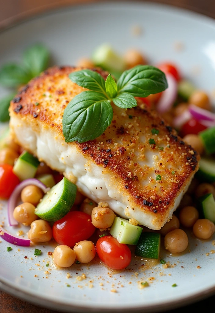 22 Tasty Pan Seared Mediterranean Cod Recipes That’ll Impress Your Guests! - 8. Cod with Chickpea and Tomato