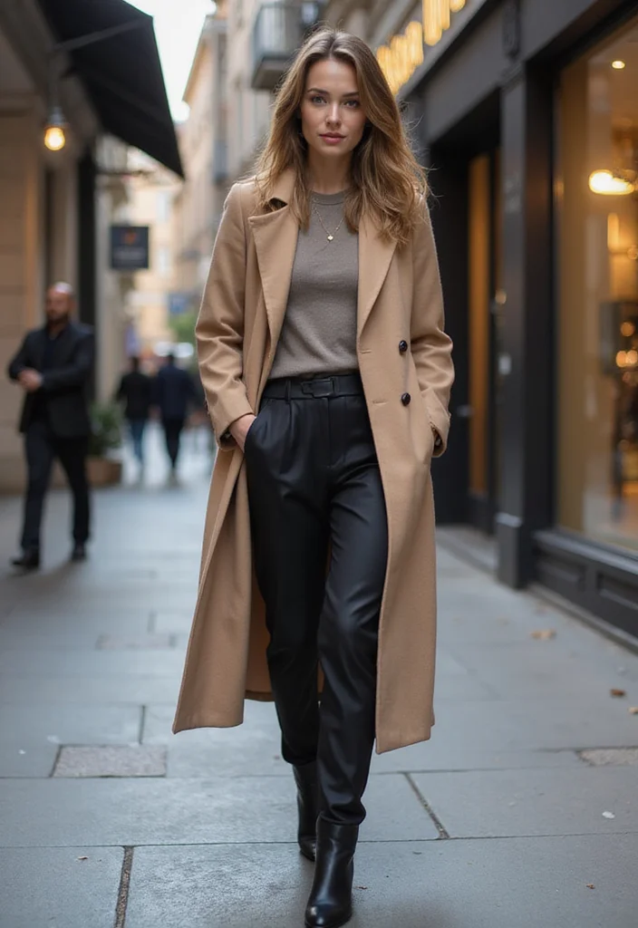 23 Chic & Trendy Long Coat Outfits for Fall & Winter That You'll Absolutely Adore! - 17. Layering a Long Overcoat for Style Depth