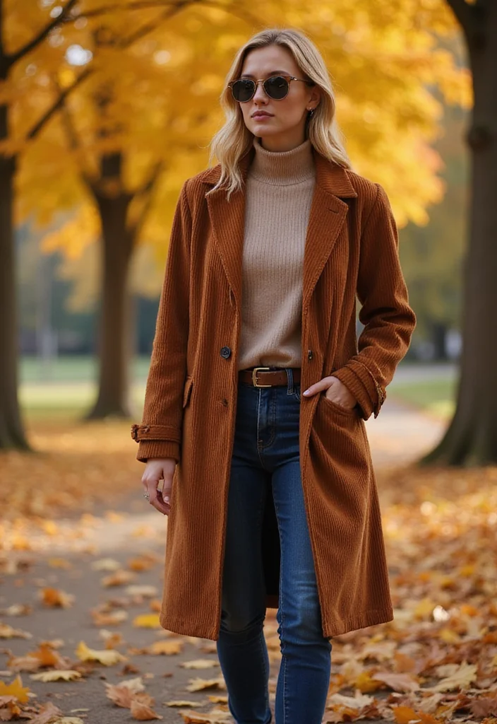 23 Chic & Trendy Long Coat Outfits for Fall & Winter That You'll Absolutely Adore! - 9. Textured Long Coat for Depth