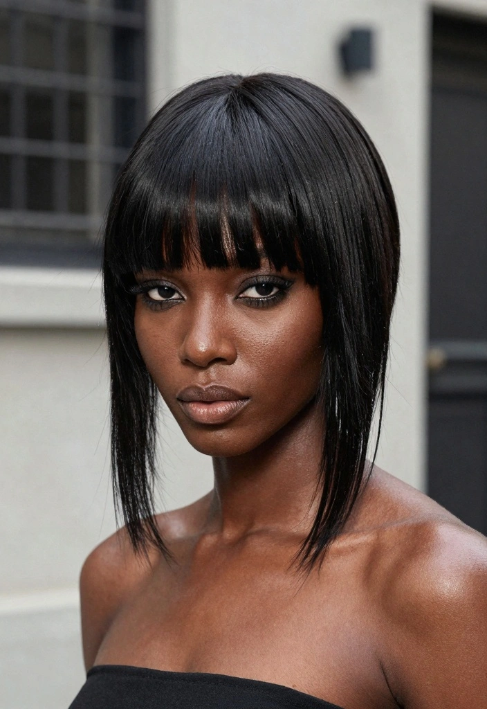 32 Chic Hairstyles for Women That Are Bold and Beautiful (#23 Is a Showstopper!) - 29. Dramatic Fringe