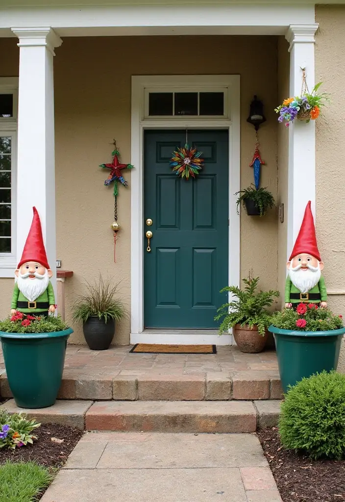 33 Stunning Porch Decor Ideas That Will Wow Your Guests Instantly! - 10. Whimsical Decor Elements