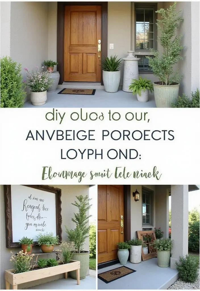 33 Stunning Porch Decor Ideas That Will Wow Your Guests Instantly! - 24. DIY Decor Projects
