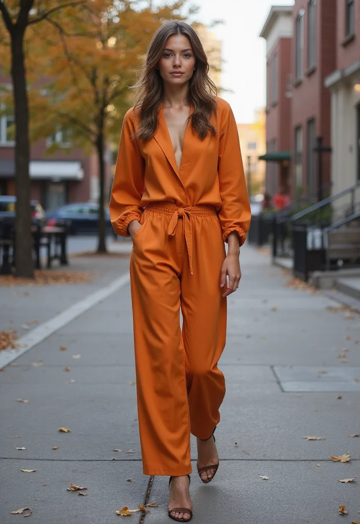 35 Fall Winter Outfit Ideas That Will Turn Heads (You Won't Believe #10!) - 30. Fashion-Forward Wide-Leg Jumpsuit