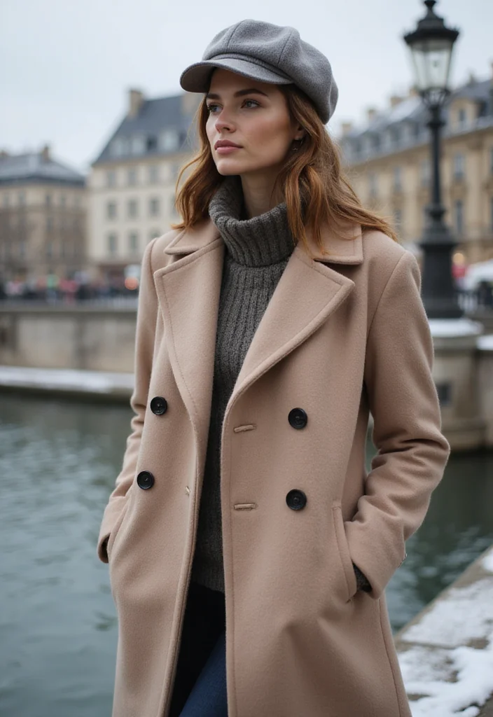 42 European Winter Outfits You'll Want to Copy This Season (Wait Until You See #12!) - 1. Parisian Chic: The Iconic Beret and Wool Coat