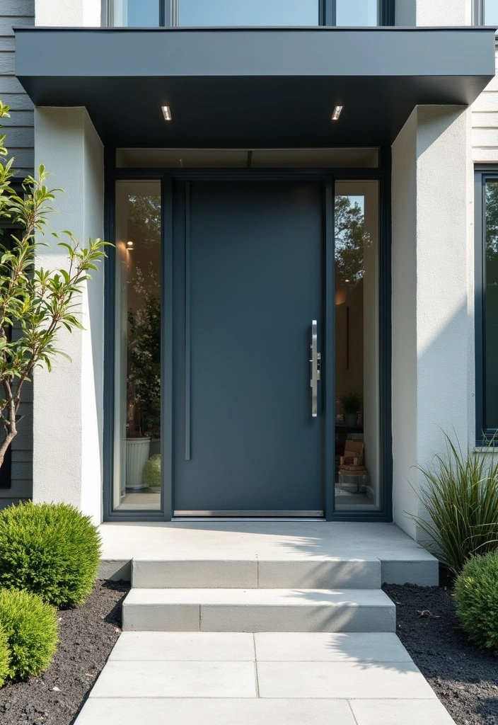 45 Best Front Door Colors That Will Transform Your Home's Curb Appeal! - 12. Steel Blue