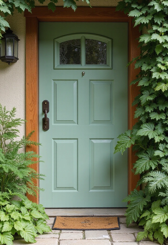 45 Best Front Door Colors That Will Transform Your Home's Curb Appeal! - 17. Rustic Sage