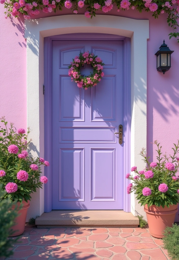 45 Best Front Door Colors That Will Transform Your Home's Curb Appeal! - 21. Bright Lilac