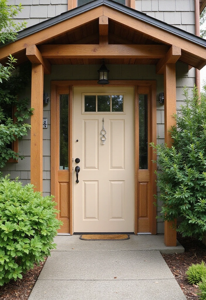 45 Best Front Door Colors That Will Transform Your Home's Curb Appeal! - 24. Light Beige